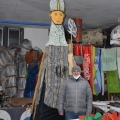 Il pittore Gaetano Picillo che ha restaurato San Ghetto Martire in vista del 40° Corteo di Carnevale di Scampia. <em>Ph. Martina Pignataro.</em>