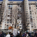 San Ghetto Martire al 43° Corteo di Carnevale di Scampia, domenica 2 marzo 2025. Ph Maria Reitano.