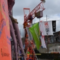 Allestimento della Gru per il 32° Corteo di Carnevale di Scampia, domenica 2 marzo 2014. <em>Ph. Martina Pignataro.</em>