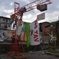 Allestimento della Gru per il 33° Corteo di Carnevale di Scampia, domenica 15 febbraio 2015. <em>Ph. Martina Pignataro.</em>