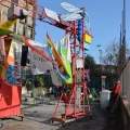 Allestimento della Gru per il 35° Corteo di Carnevale di Scampia, domenica 26 febbraio 2017. <em>Ph. Martina Pignataro.</em>