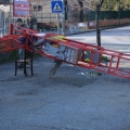 Allestimento della Gru per il 40° Corteo di Carnevale di Scampia, domenica 27 febbraio 2022. <em>Ph. Martina Pignataro.</em>