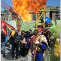 La Gru al falò conclusivo del 40° Corteo di Carnevale di Scampia, domenica 27 febbraio 2022. <em>Ph. Ferdinando Kaiser.</em>