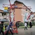 La Gru al 42° Corteo di Carnevale di Scampia, con il gruppo di lavoro sulle comunità energetiche di Legambiente, domenica 11 febbraio 2024. Ph Alessia Maturi.