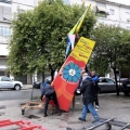 Assemblaggio della “Rosa dei venti” per il 42° Corteo di Carnevale di Scampia, domenica 11 febbraio 2024. Ph Maria Reitano.