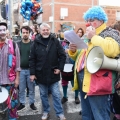 Fedele al megafono per il 42° Corteo di Carnevale di Scampia, domenica 11 febbraio 2024. Ph Ferdinando Kaiser.