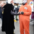 Il gruppo Free Assange Napoli al 42° Corteo di Carnevale di Scampia, domenica 11 febbraio 2024. Ph Ferdinando Kaiser.