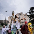 San Ghetto Martire segue il 42° Corteo di Carnevale di Scampia, domenica 11 febbraio 2024. Ph Alessia Maturi. 