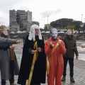 Il processo a #JulianAssange, con RE Carlo e i tre fetentoni (Donald Trump, Mike Pompeo e Joe Biden) al 42° Corteo di Carnevale di Scampia, domenica 11 febbraio 2024. Ph Free Assange Napoli.