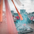 Falò conclusivo del 42° Corteo di Carnevale di Scampia, domenica 11 febbraio 2024. Ph Alessia Maturi. 