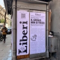 Edicola “Liberi” a Via Costantinopoli sul processo al GRIDAS per la Conferenza Stampa.