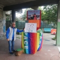 Allestimento del carro dell’ARCI Scampia per il 43° Corteo di Carnevale di Scampia, domenica 2 marzo 2025. Ph Martina Pignataro.