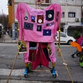 Il Supereroe Suppergiù de collettivo Crepa al 43° Corteo di Carnevale di Scampia, domenica 2 marzo 2025. Ph Maria Reitano.