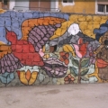 Mural al Quadrivio Arzano (Napoli), 1982. Vista parziale.