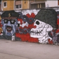 Mural al Quadrivio Arzano (Napoli), 1982. Vista parziale.