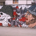 Mural al Quadrivio Arzano (Napoli), 1982. Vista parziale.