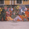 Mural al Quadrivio Arzano (Napoli), 1982. Vista parziale.