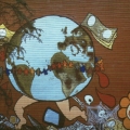 Mural antivertice G7. Dove corre il mondo? - 61° Circolo - Traversa Maglione - Secondigliano, Napoli.