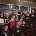 Presentazione Ufficiale del film "Scampia Felix" a Scampia-Napoli. Foto di gruppo con i prototipi dei film promossi insieme. Sabato 20 maggio 2017. Ph. GRIDAS.