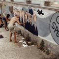 A Genova nel 2001, murales contro il G8. ph. Gianni Palumbo