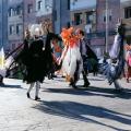 Turbinio di maschere  al 15° Corteo di Carnevale di Scampia, domenica 9 febbraio 1997. Ph. Massimo Velo.