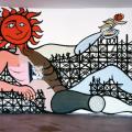 Felice Pignataro, GRIDAS.  Mural al Liceo Scientifico "F. Brunelleschi" di Afragola (Napoli), 10-20 maggio 1987. 