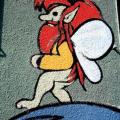 Felice Pignataro, GRIDAS. Mural alla scuola elementare di Frattaminore (Napoli), 25 marzo-2 aprile 1985. Ph. F.P.