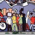 Mural alla s.m. "Virgilio IV" di Scampia, Napoli, "La fabbrica dell