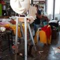 Rifacimento della maschera del sole, luglio 2018. Ph Sergio Denza.
