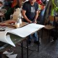 Rifacimento della maschera del sole, luglio 2018. Ph Sergio Denza.