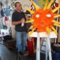Rifacimento della maschera del sole, luglio 2018. Ph. Sergio Denza.
