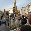 San Ghetto martire presiede al 26° carnevale di Scampìa, 3 febbraio, 2008. ph. Aniello Gentile.