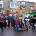 San Ghetto Martire nel bagno di folla e pioggia al 28° Corteo di Carnevale di Scampia, 14 febbraio 2010. ph.Marco Matta.