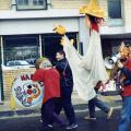 La Banda del GRIDAS e la maschera di Pulcinella-Zapata. ph. Franco Maiello.