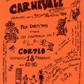 Locandina del 25° Corteo di Carnevale promosso dal GRIDAS a Scampìa.