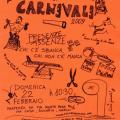 Locandina per il Corteo di Carnevale del 22 febbraio 2009.