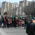 La Titubanda (arrivata da Roma, nonostante la ruota forata!) si aggrega al corteo. Ph. Aniello Gentile.