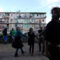Dopo il corteo, la festa continua fino alle 17:00 con balli fuori la sede del GRIDAS sulle Parodie dei Carnevali, Domenica 19 febbraio 2012. ph. Michelino.