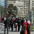 Maschere e tante persone al 31° Corteo di Carnevale di Scampia, domenica 10 febbraio 2013. ph. Aniello Gentile.
