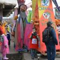 Il responsabile della Rosa dei Venti, pronto a partire per il 32° Corteo di Carnevale di Scampia, Domenica 2 marzo 2014. Ph. Aniello Gentile.