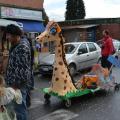Il carro-giraffa di Aps Garibaldi 101 e comunità rom di Masseria del Pozzo di Giugliano, donato alla comunità rom nostrana alla fine del 32° Corteo di Carnevale di Scampia, Domenica 2 marzo 2014. Ph.A.Gentile