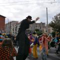 Trampolieri al 32° Corteo di Carnevale di Scampia, Domenica 2 marzo 2014. Ph. Aniello Gentile.
