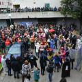 Balli con la Titubanda e le murghe al Lotto P, per il 32° Corteo di Carnevale di Scampia, Domenica 2 marzo 2014. Ph. Aniello Gentile.