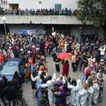 Balli con la Titubanda e le murghe al Lotto P, per il 32° Corteo di Carnevale di Scampia, Domenica 2 marzo 2014. Ph. Aniello Gentile.