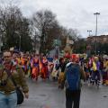 Il 32° Corteo di Carnevale di Scampia risale verso il Campo Rom, Domenica 2 marzo 2014. Ph. Aniello Gentile.
