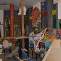 Struttura di supporto per il girasole (legno). Laboratori di Carnevale 2015. Ph. Martina Pignataro.