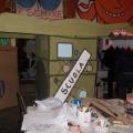 La macchina-scuola (cartone, cartapesta e legno). Laboratori di Carnevale 2015. Ph. Martina Pignataro.