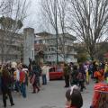 Si prepara il falò conclusivo del 33° Corteo di Carnevale di Scampia, domenica 15 febbraio 2015. Ph. Aniello Gentile.