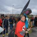 Si prepara il falò conclusivo del 33° Corteo di Carnevale di Scampia, domenica 15 febbraio 2015. Ph. Aniello Gentile.
