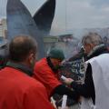 Si prepara il falò conclusivo del 33° Corteo di Carnevale di Scampia, domenica 15 febbraio 2015. Ph. Aniello Gentile.
